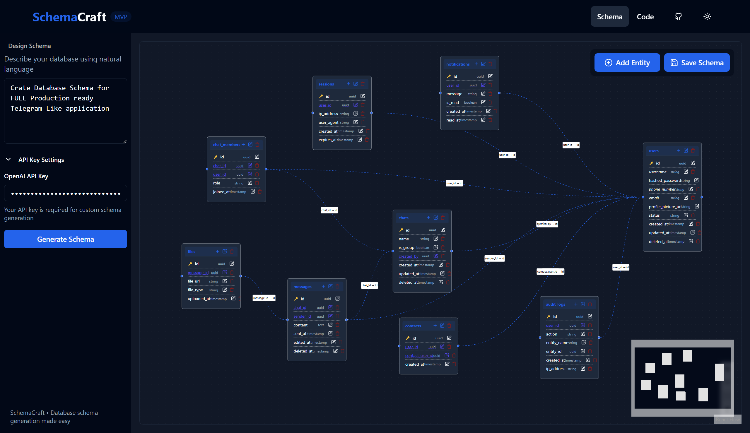 Schema Craft - Database Schema Design